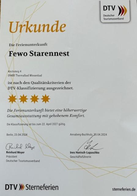 Ferienwohnung Starennest Thermalbad Wiesenbad Ngoại thất bức ảnh